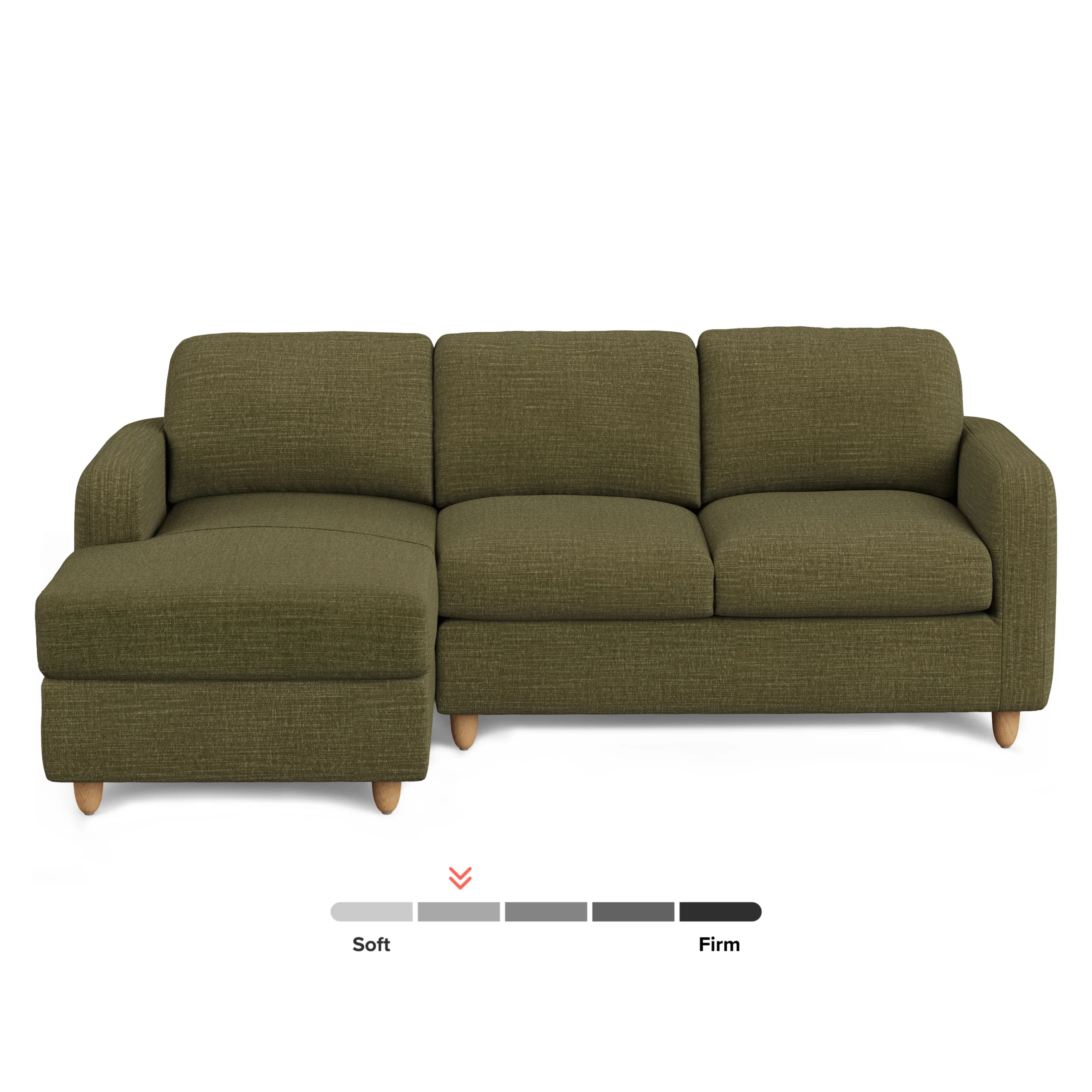 Vati 90.5_ Left Storage Sectional - Natural Oak and Napa Moss - Image 8