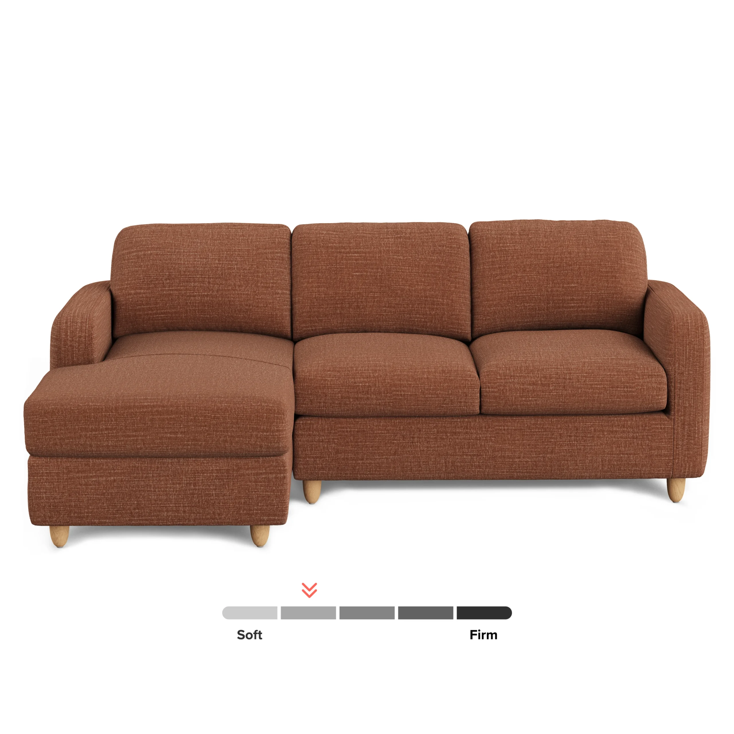 Vati 90.5_ Left Storage Sectional - Natural Oak and Napa Rust - Image 12