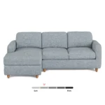 Vati 90.5_ Left Storage Sectional - Natural Oak and Silver Light Blue