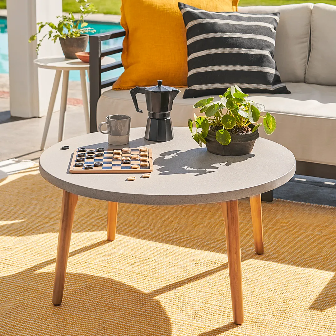 Atra 32_ Outdoor Coffee Table - Concrete - Image 9