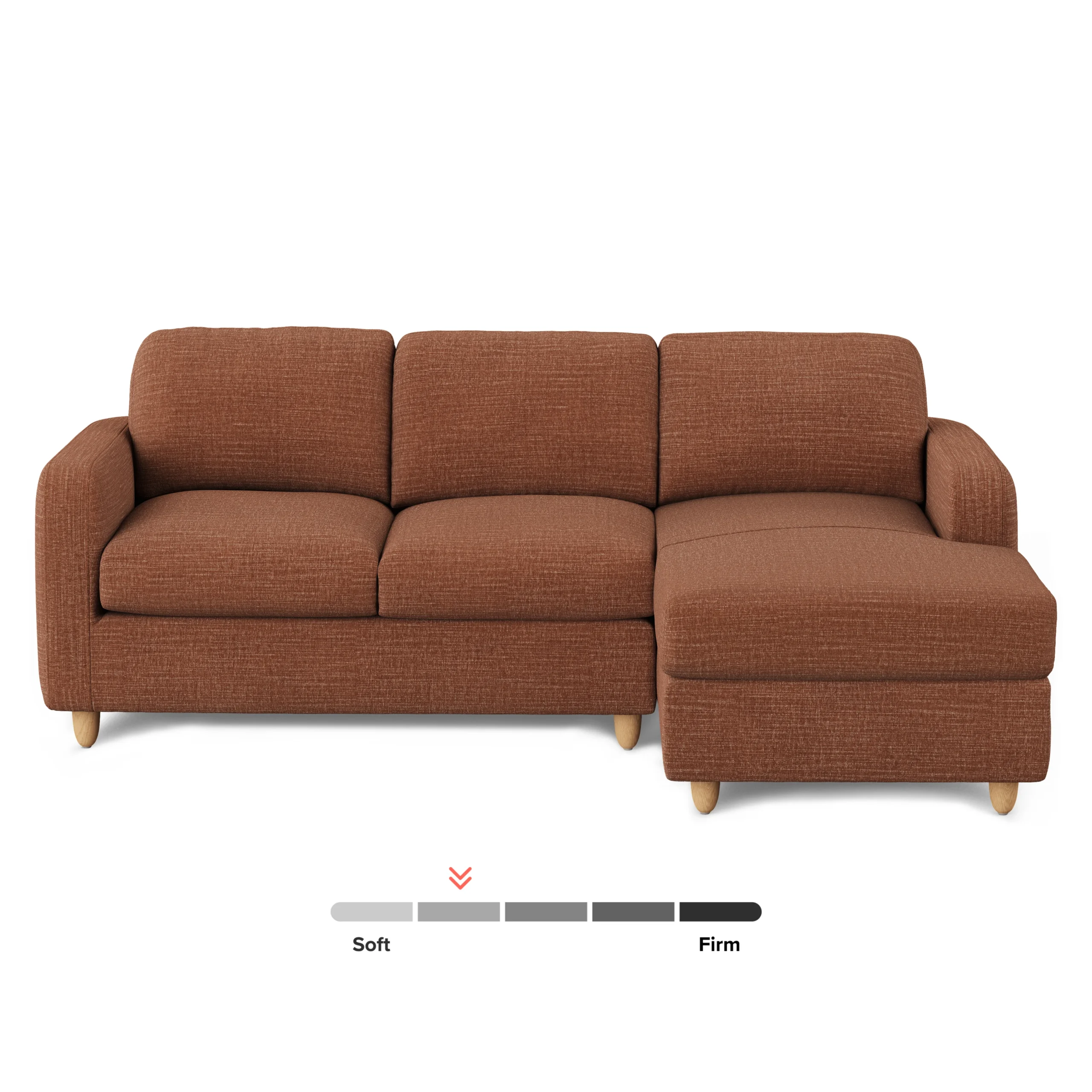 Vati 90.5_ Right Storage Sectional - Natural Oak and Napa Rust - Image 12