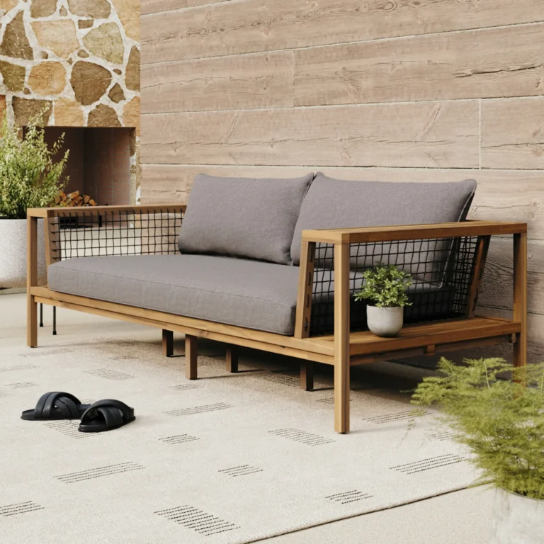 Callais 90.5_ Outdoor Sofa - Taupe Gray