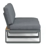 Kezia 56_ Outdoor Armless Modular Loveseat - Whale Gray