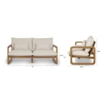 Laholm 70_ Outdoor Loveseat - Dravite Ivory