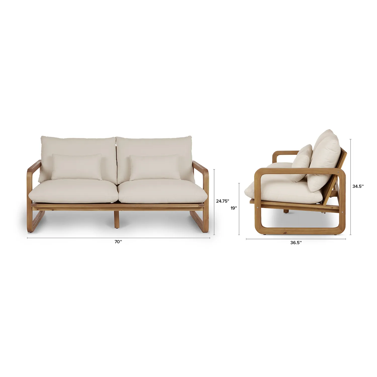 Laholm 70_ Outdoor Loveseat - Dravite Ivory - Image 2