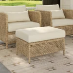 Robbi 29_ Outdoor Ottoman - Dravite Ivory