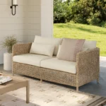 Robbi 67.25_ Outdoor Loveseat - Dravite Ivory