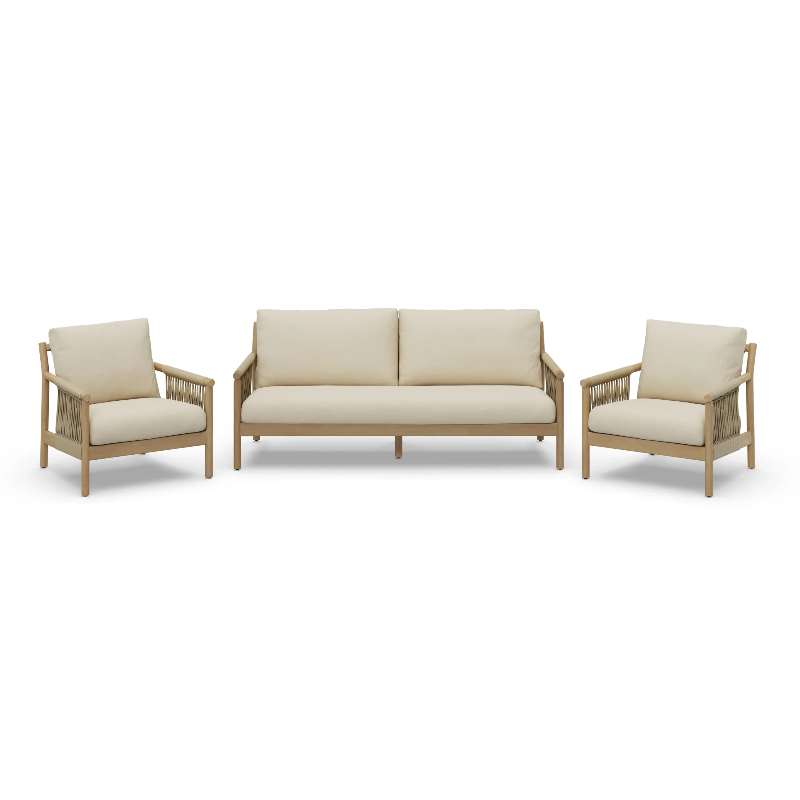 Rosa 80_ Outdoor Sofa Lounge Set - Dravite Ivory - Image 13