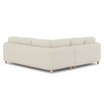 Vati 92_ Corner Sectional -  Natural Oak and Ivory Wool Bouclé