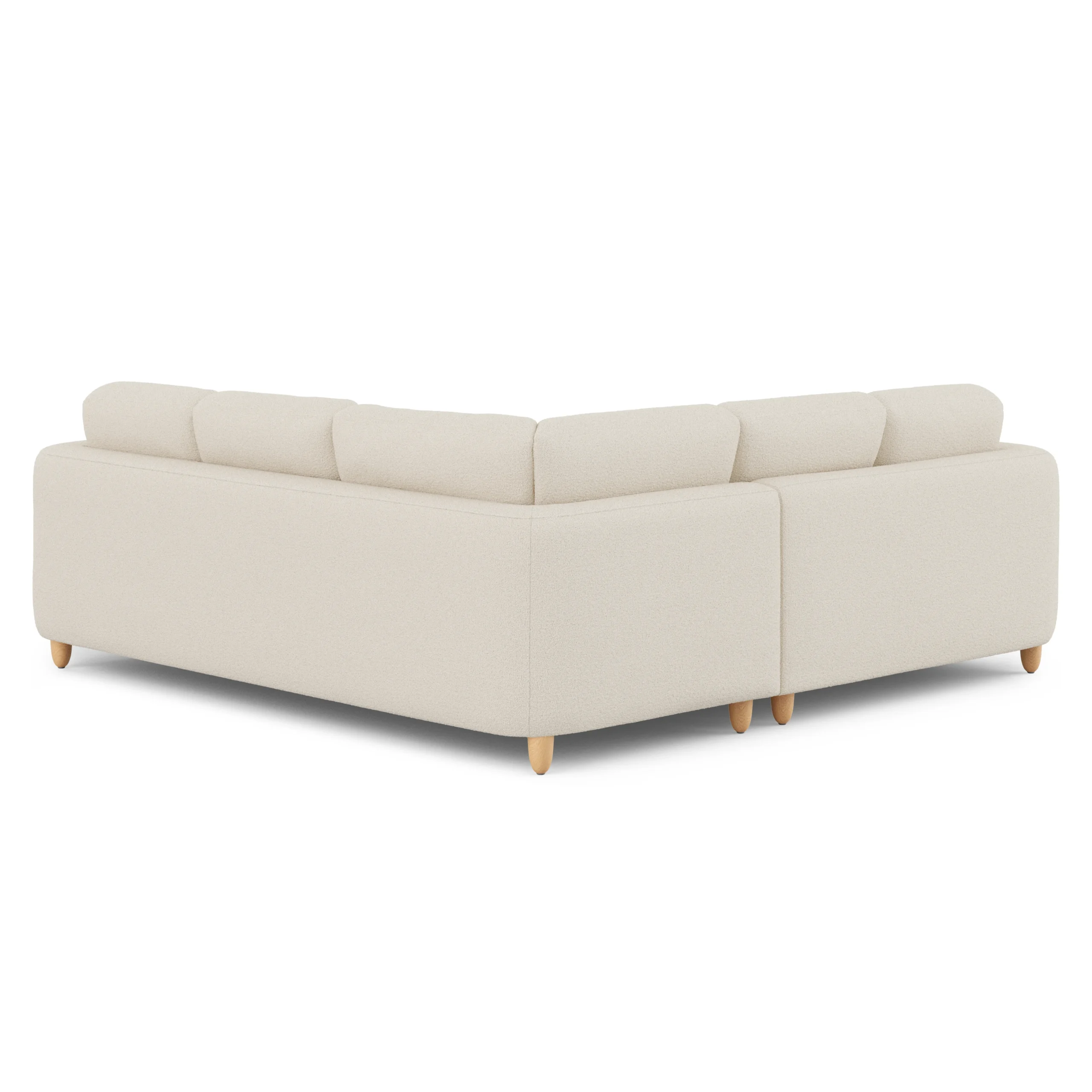 Vati 92_ Corner Sectional - Natural Oak and Ivory Wool Bouclé - Image 7