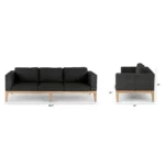 Urba 88.5_ Outdoor Sofa - Slate Gray