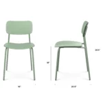 Ari Outdoor Stackable Dining Chair - Khaki Green