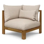 Cove 34.25_ Outdoor Corner Chair Module - Basket Beige