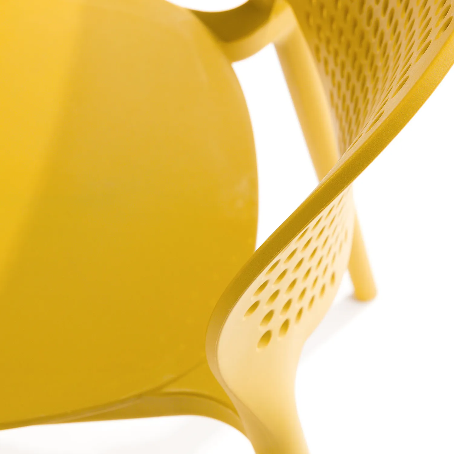 Dot Outdoor Stackable Dining Chair - Sun Yellow - Image 6