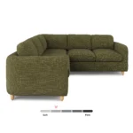 Vati 92_ Corner Sectional -  Natural Oak and Napa Moss