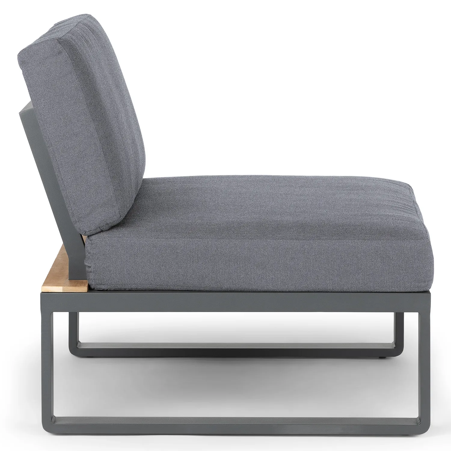 Kezia 28_ Outdoor Armless Chair Module - Whale Gray - Image 3
