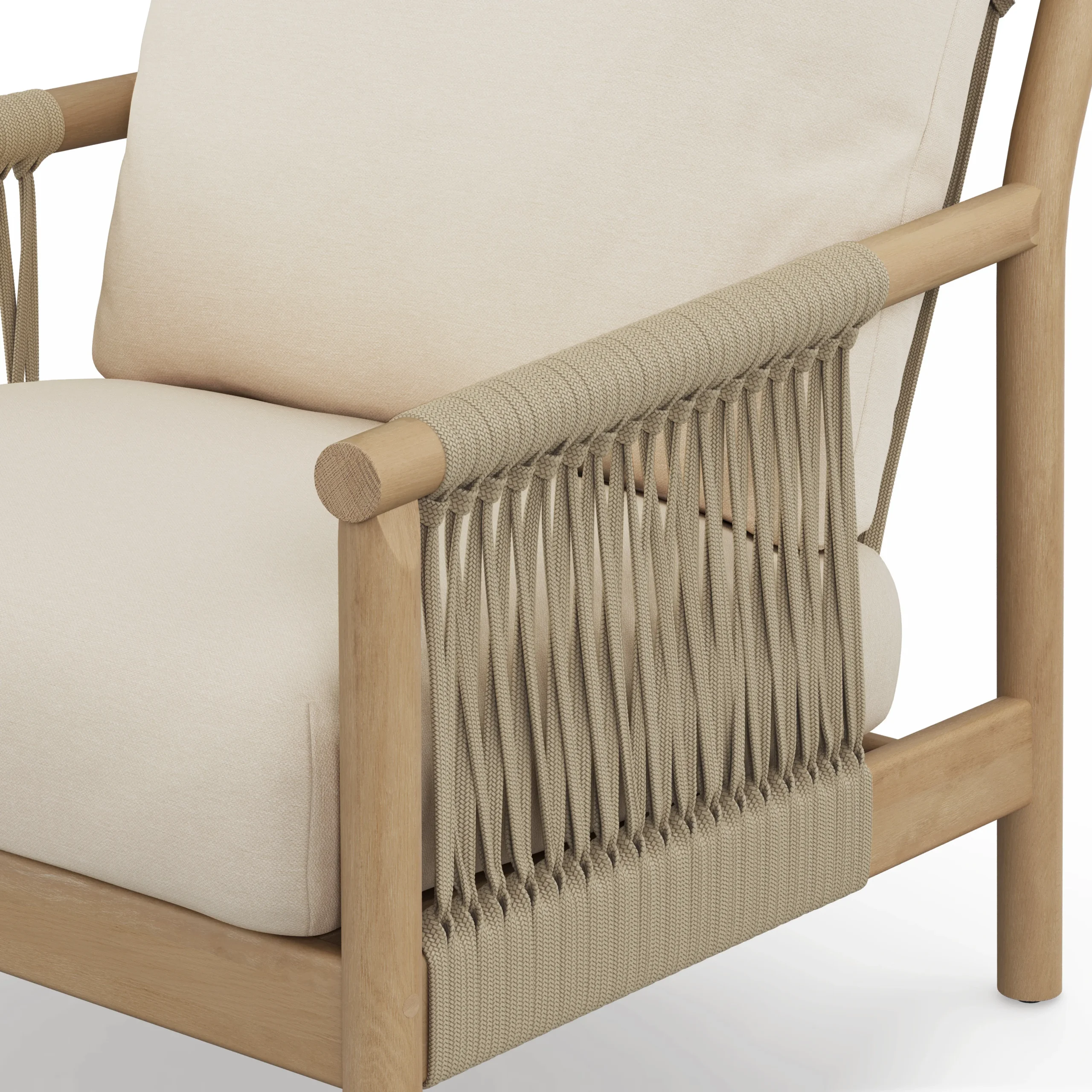Rosa 34.5_ Outdoor Lounge Chair - Dravite Ivory - Image 7