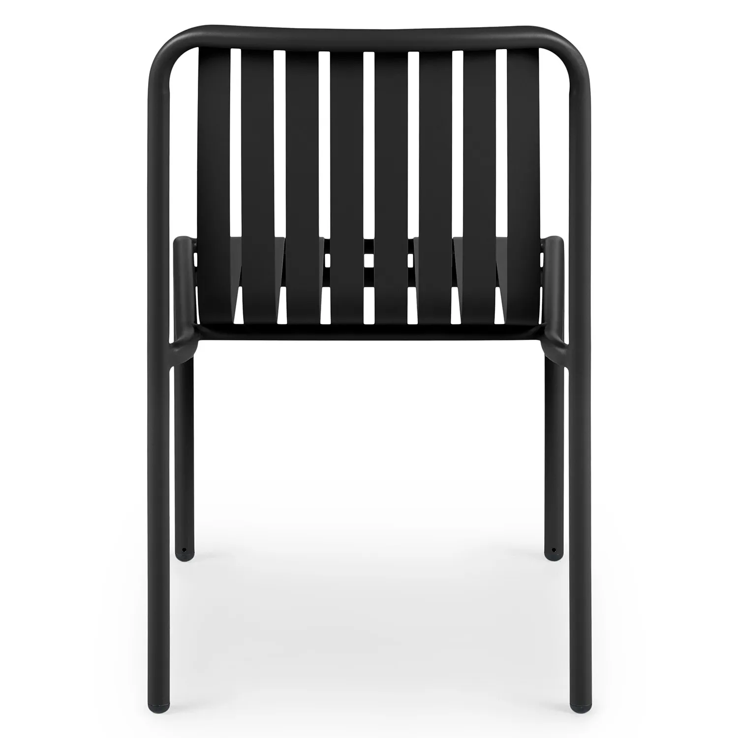 Sarek Outdoor Stackable Dining Chair - Black - Image 4