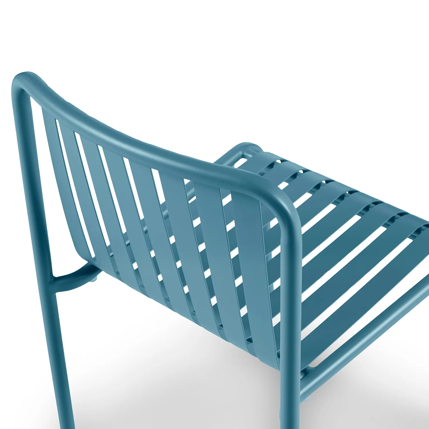 Sarek Outdoor Stackable Dining Chair - Peacock Blue - Image 7