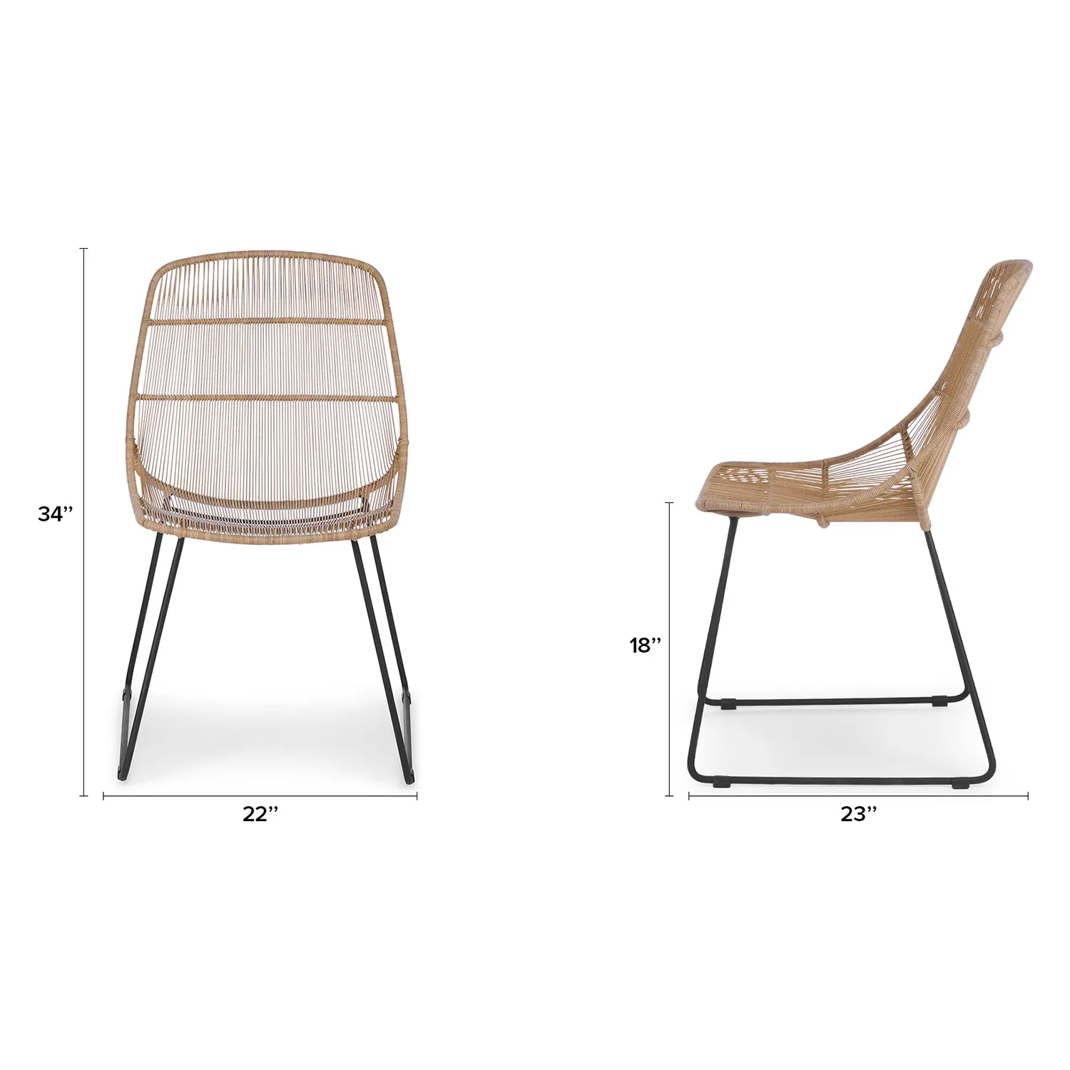 Selka Outdoor Dining Chair - Natural - Image 2
