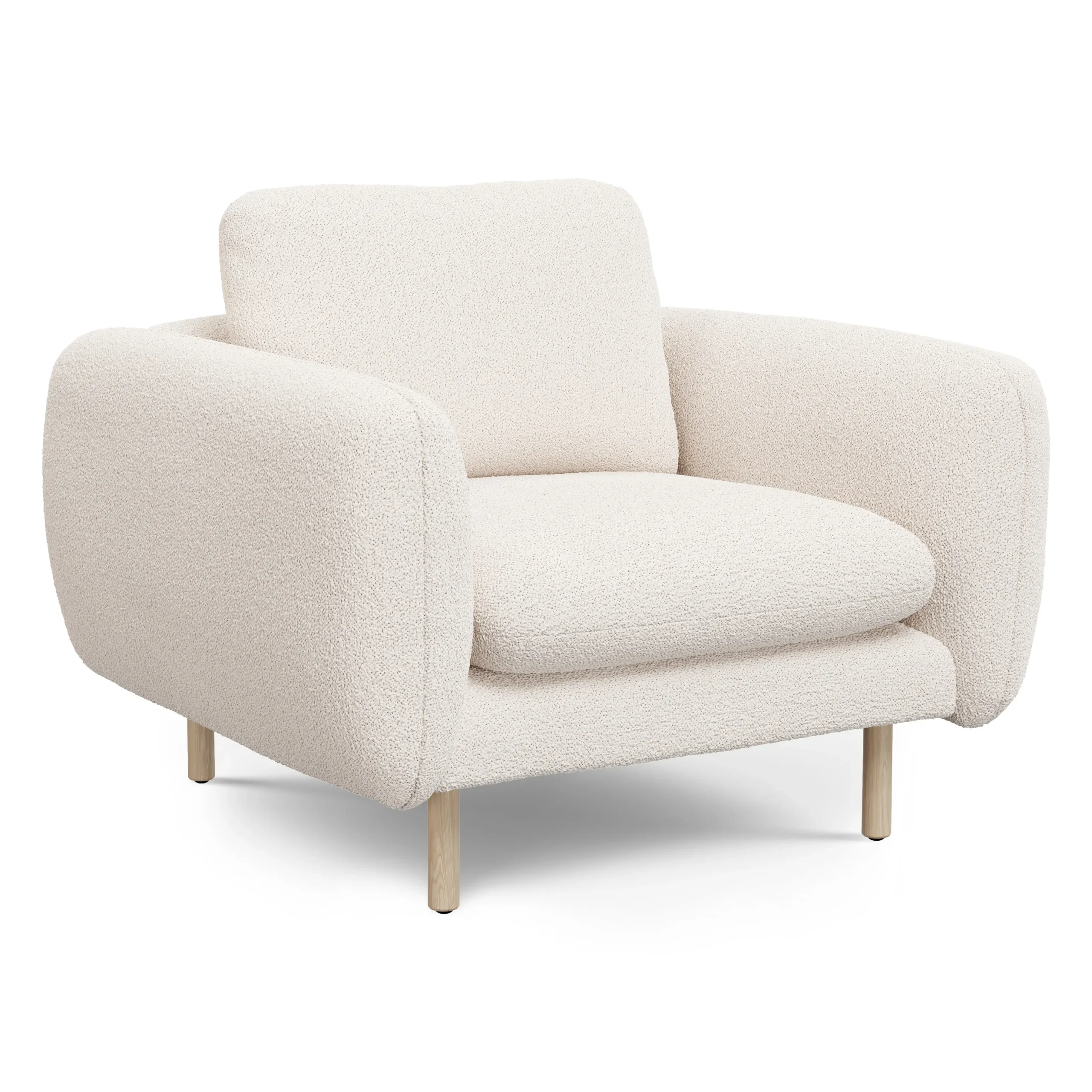 Sanders 37_ Lounge Chair - Ivory Wool Bouclé - Image 11