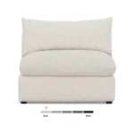 Leigh 39.5_ Armless Chair Module - Ivory Wool Bouclé