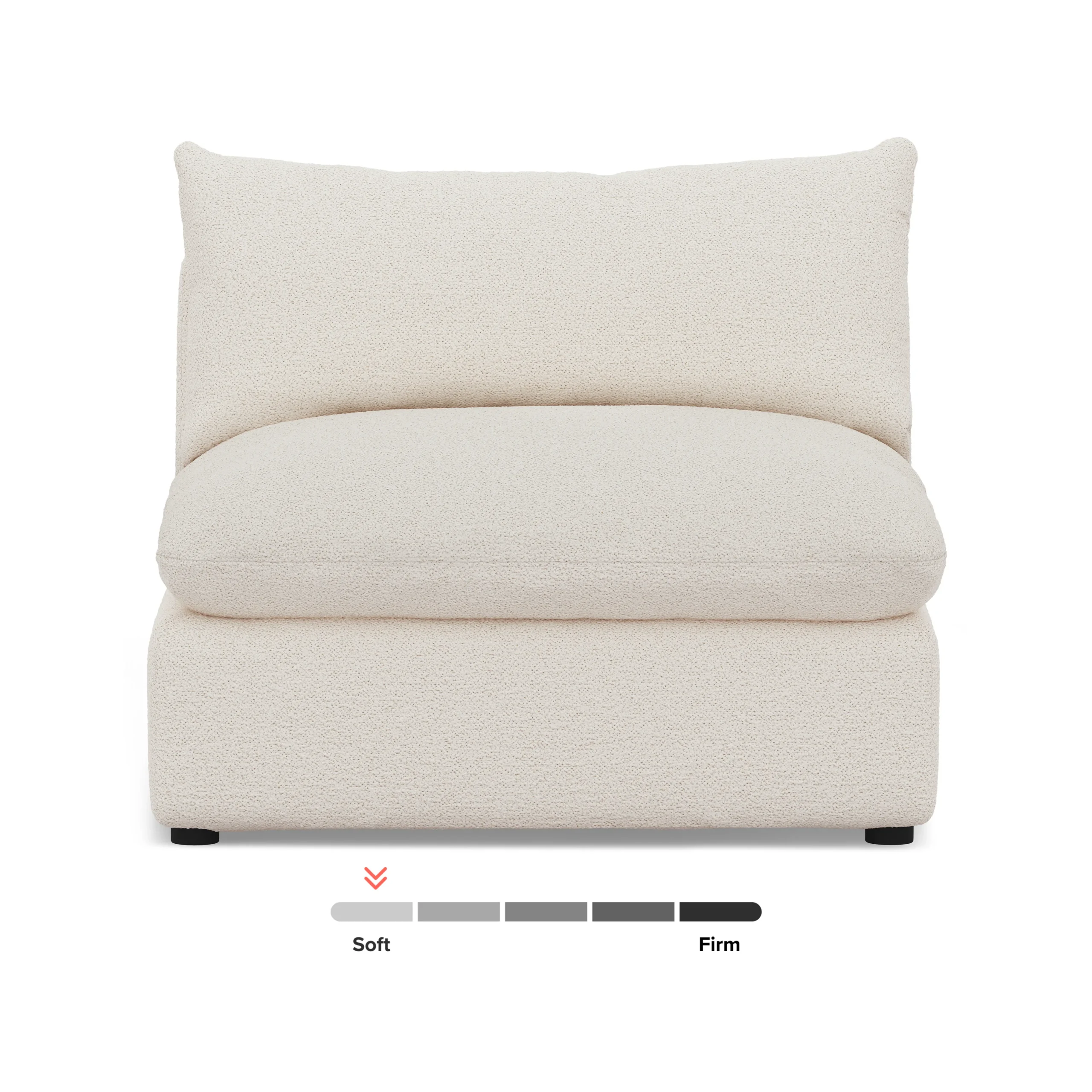 Leigh 39.5_ Armless Chair Module - Ivory Wool Bouclé - Image 11
