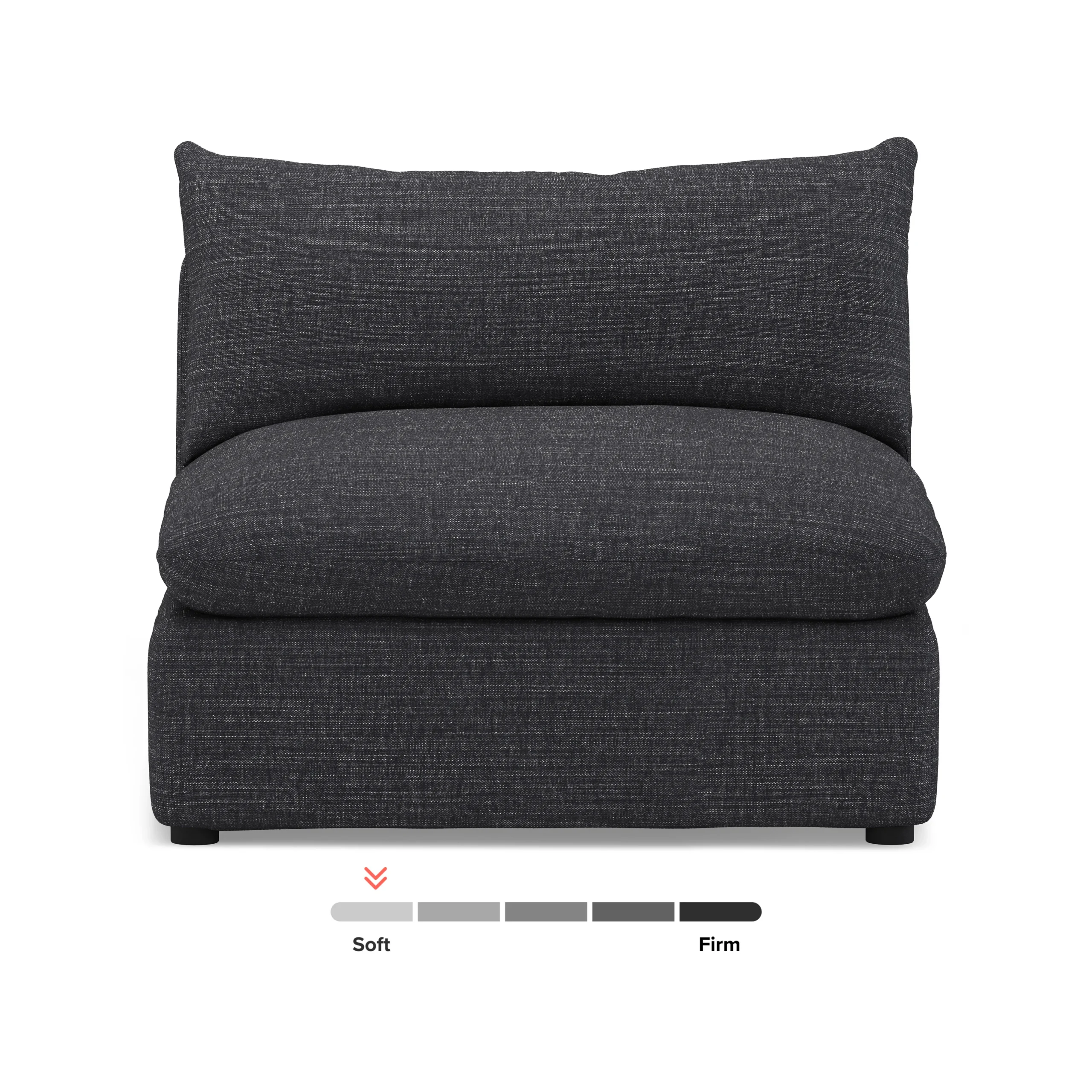 Leigh 39.5_ Armless Chair Module - Napa Charcoal - Image 9