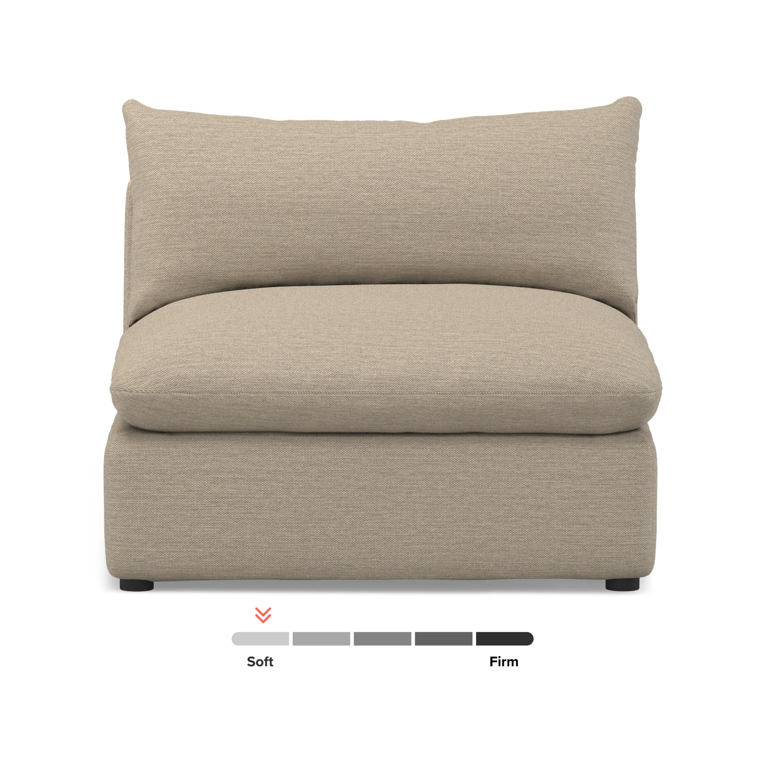 Leigh 39.5_ Armless Chair Module - Silver Taupe - Image 13
