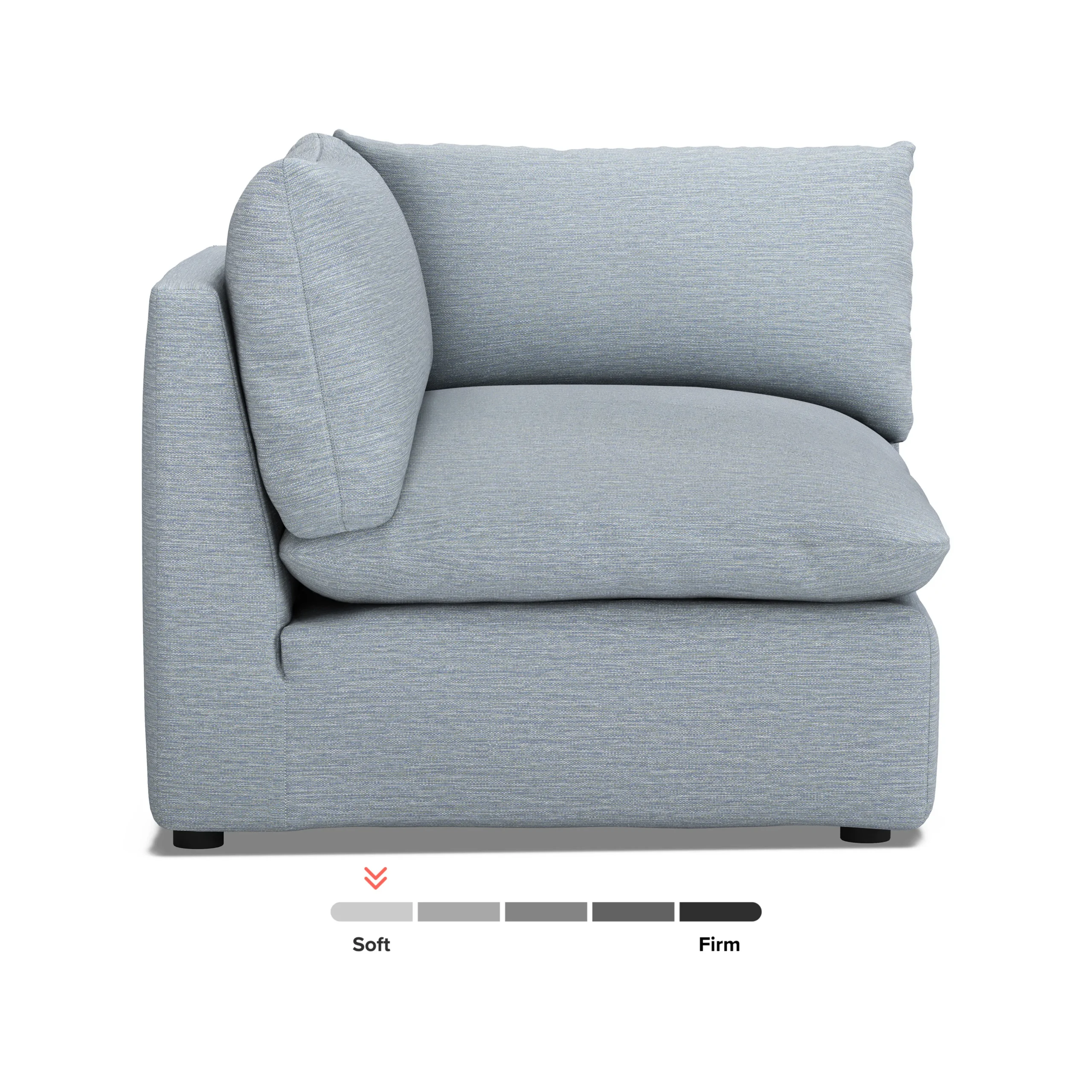 Leigh 41_ Corner Chair Module - Silver Light Blue - Image 11