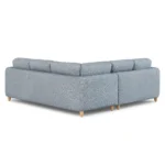 Vati 92_ Velvet Corner Sectional -  Natural Oak and Hale Fir Green