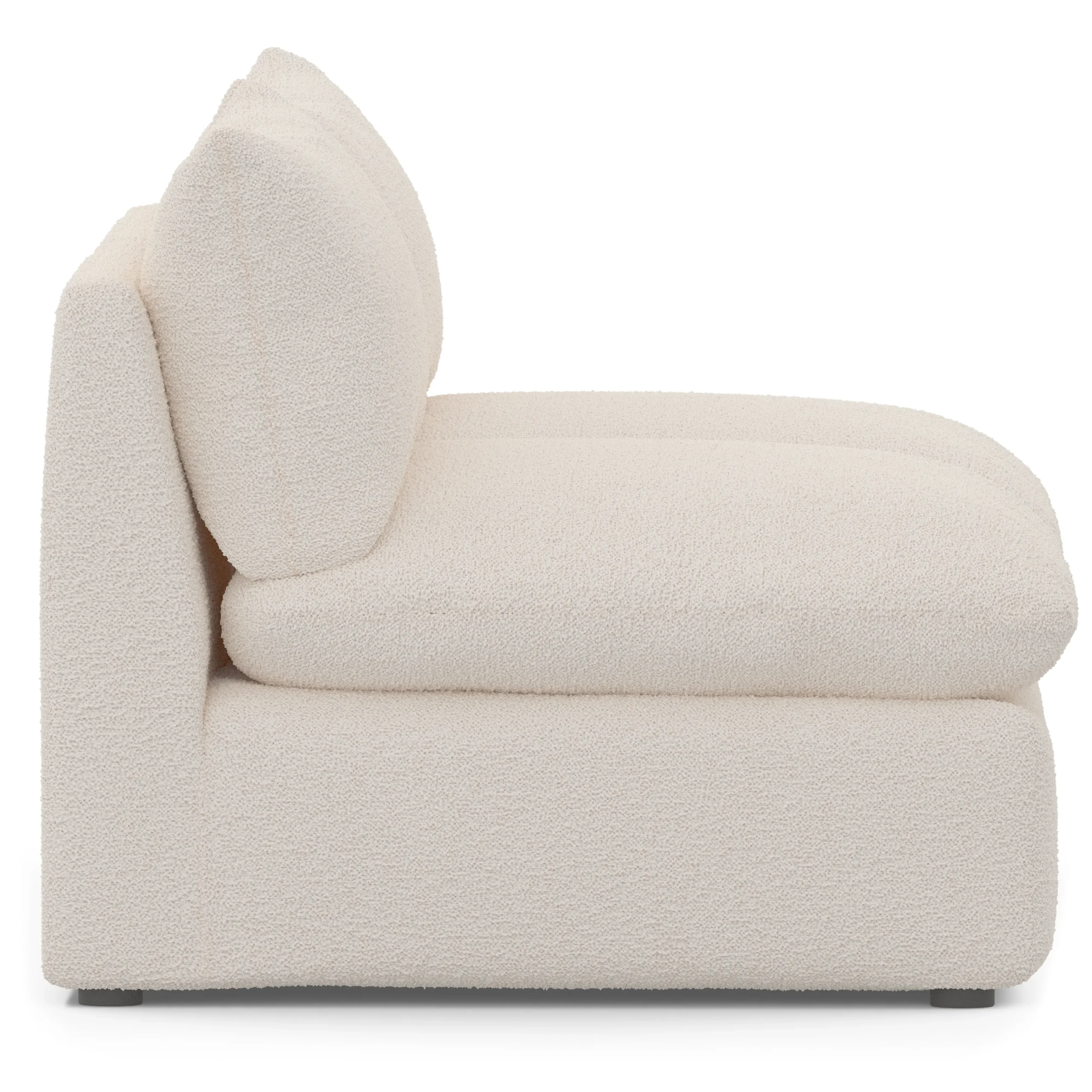 Leigh 79_ Armless Modular Sofa - Ivory Wool Bouclé - Image 11