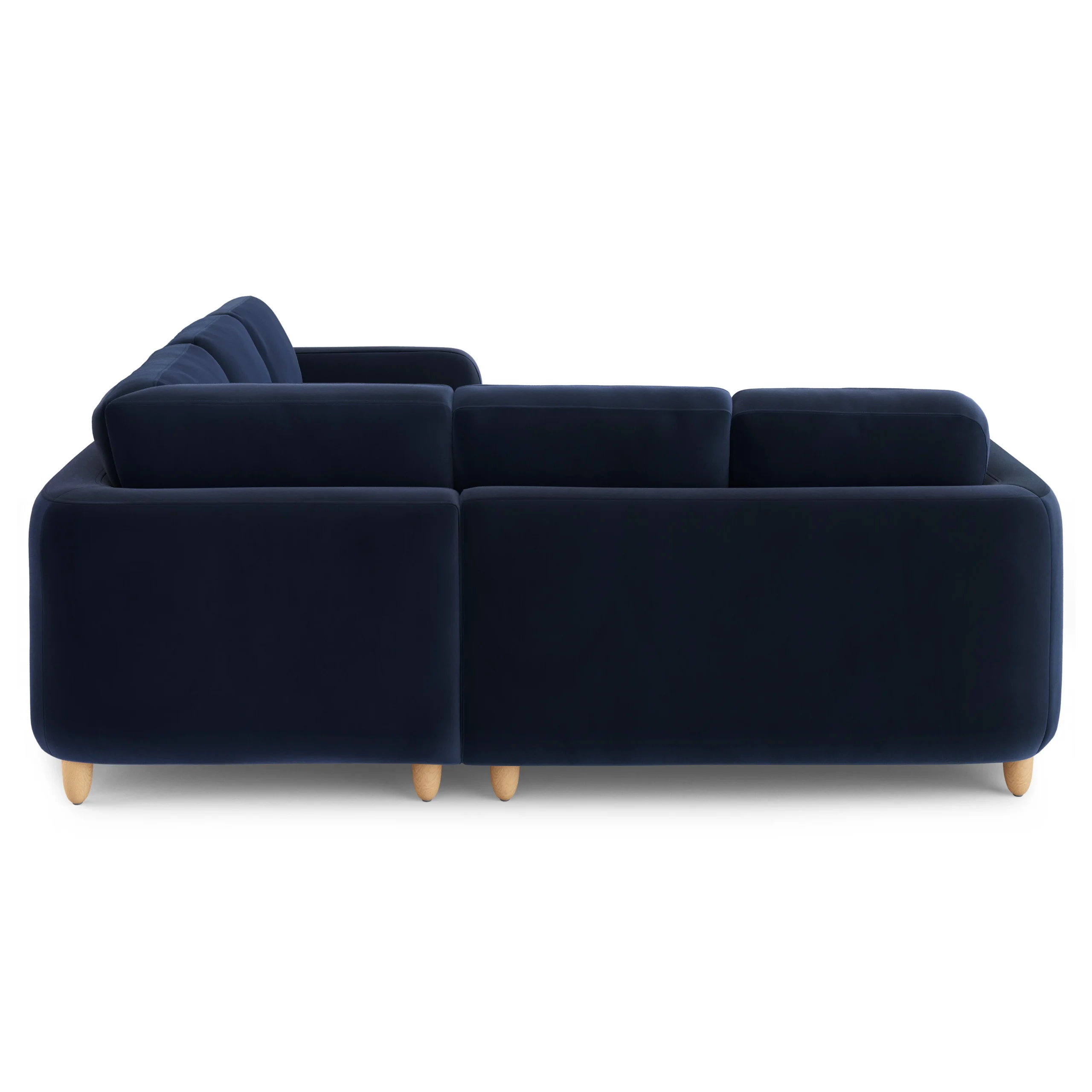 Vati 92_ Velvet Corner Sectional - Natural Oak and Hale Ink - Image 8