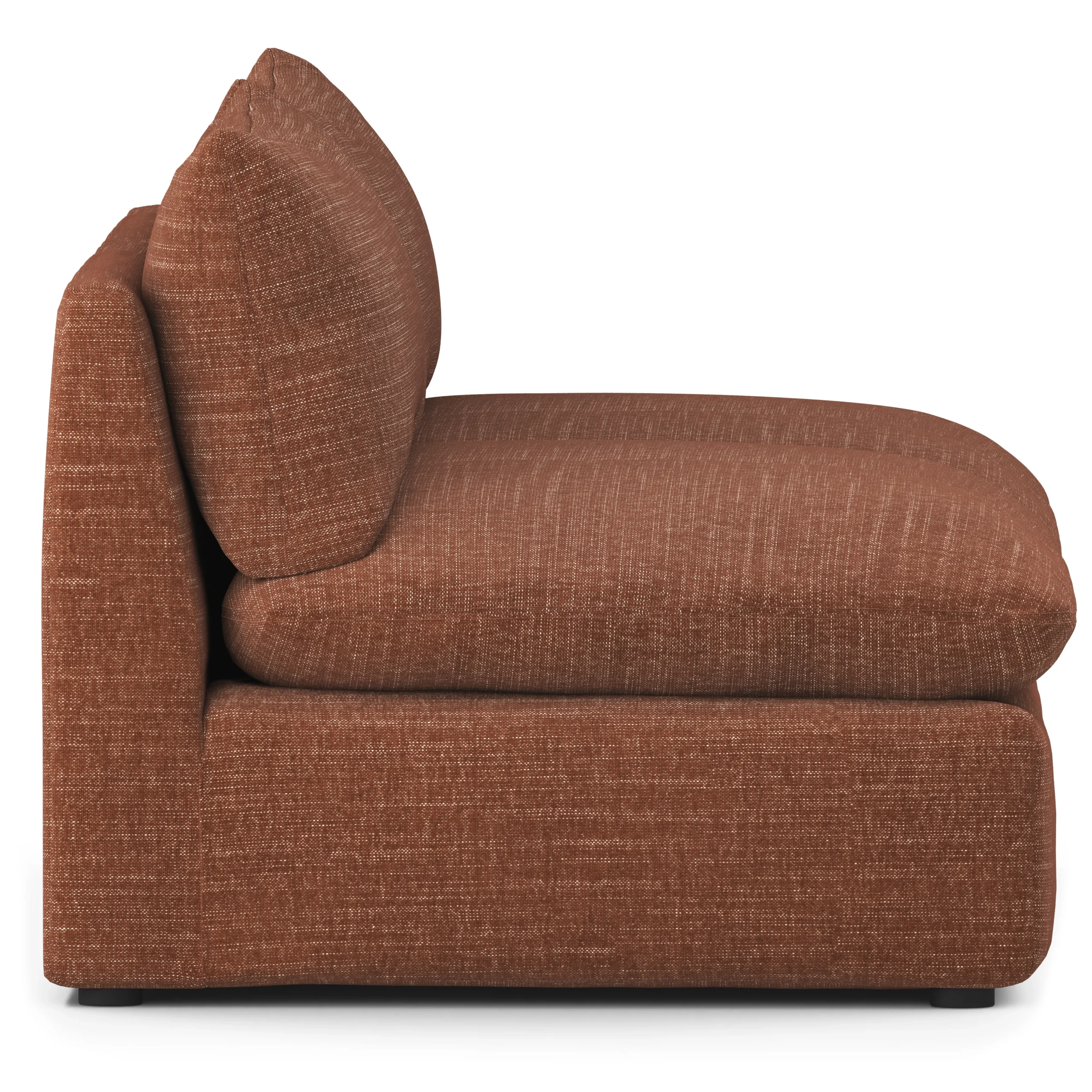 Leigh 79_ Armless Modular Sofa - Napa Rust - Image 5