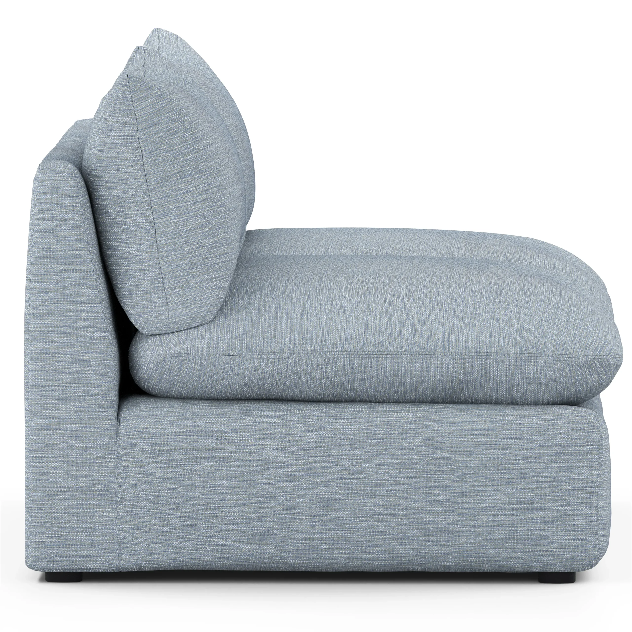 Leigh 79_ Armless Modular Sofa - Silver Light Blue - Image 13