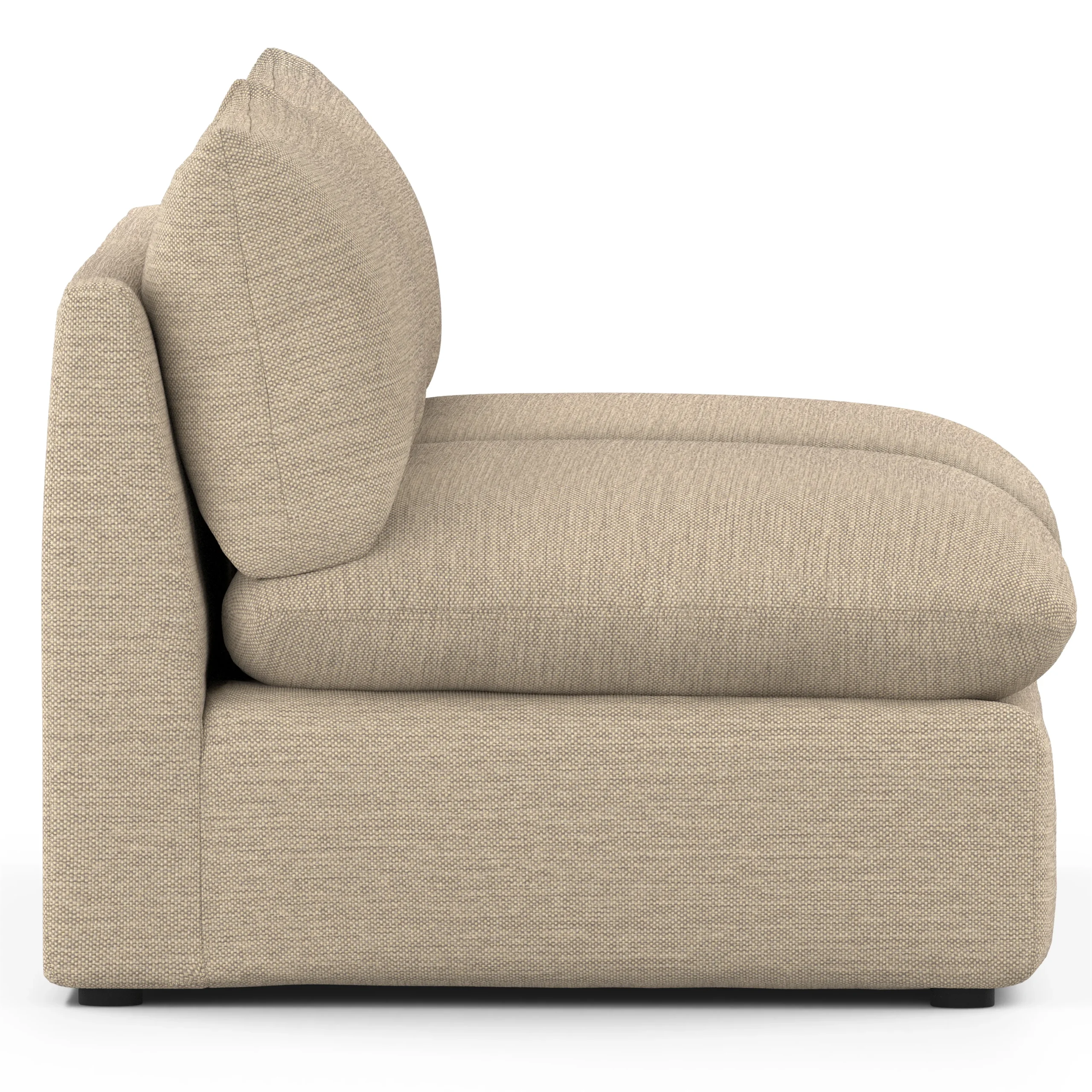Leigh 79_ Armless Modular Sofa - Silver Taupe - Image 5