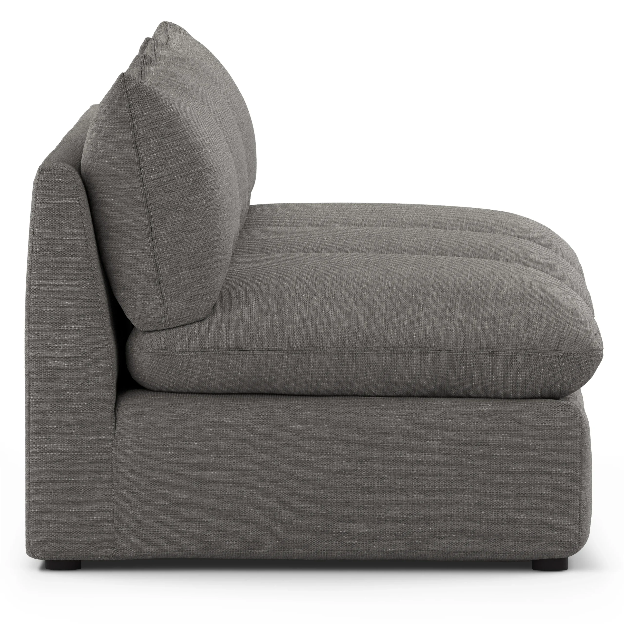 Leigh 118_ Armless Modular Sofa - Silver Gray - Image 11