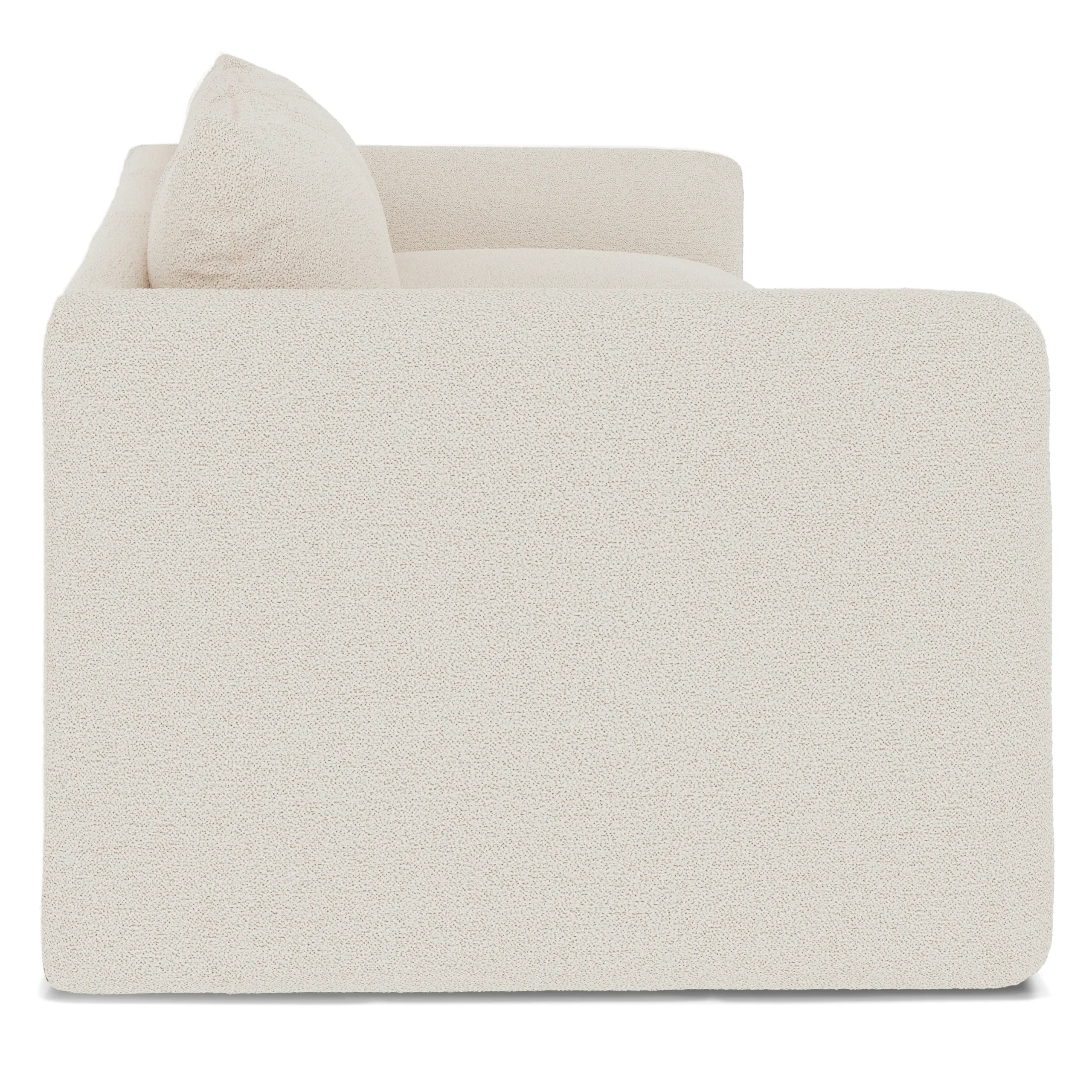 Leigh 131.5_ Modular Sofa - Ivory Wool Bouclé - Image 8