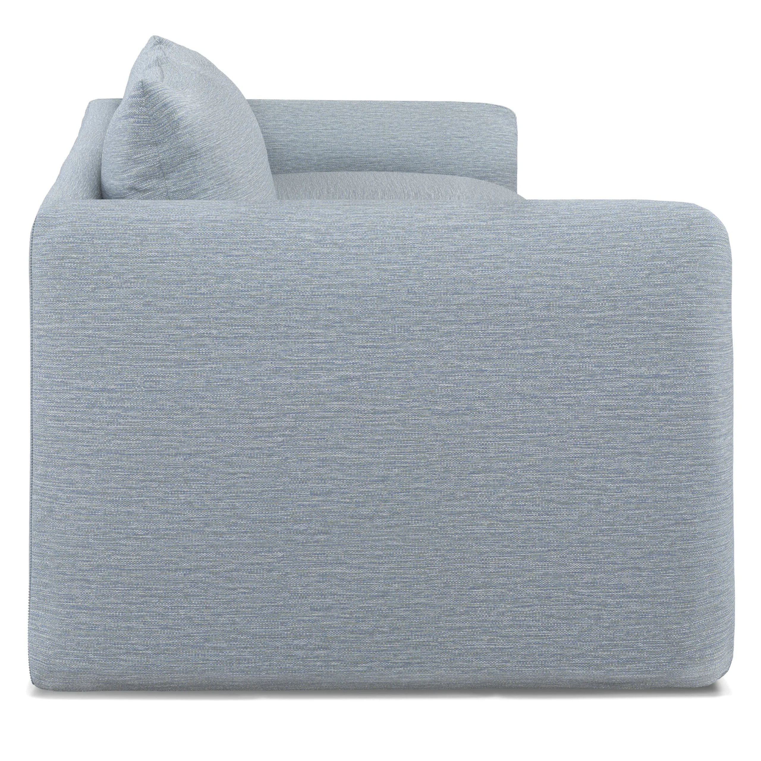 Leigh 131.5_ Modular Sofa - Silver Light Blue - Image 10