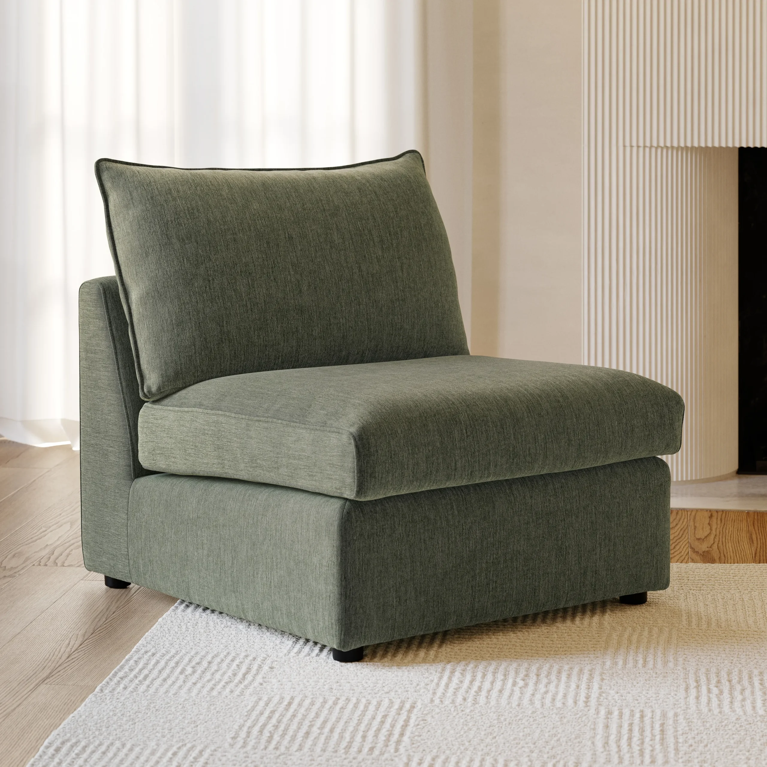 Lenae 32_ Armless Chair Module - Eleos Green - Image 10
