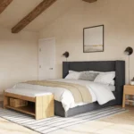 Calabri King Upholstered Bed - Napa Charcoal