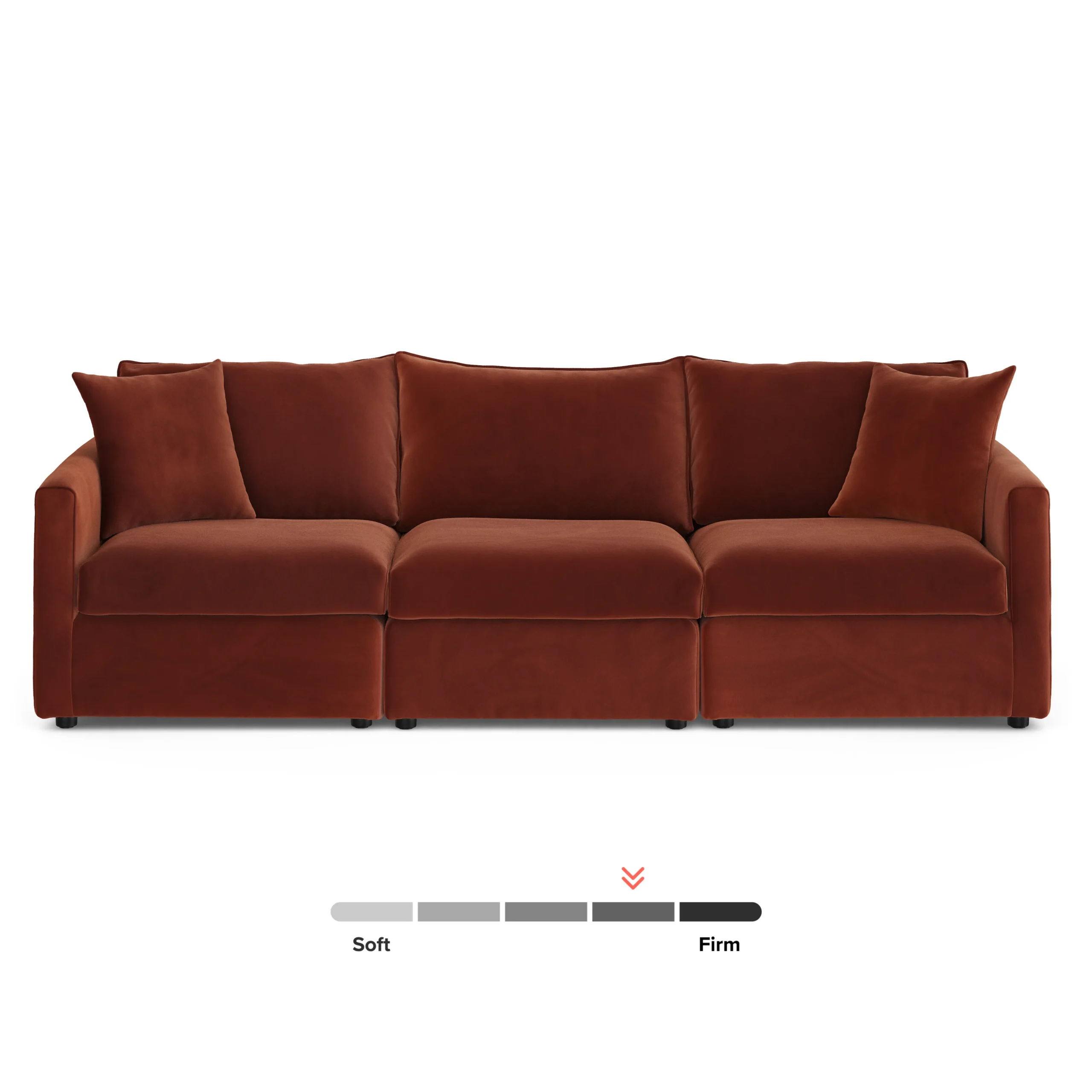 Lenae 104.5_ Velvet Modular Sofa - Hale Rust - Image 10