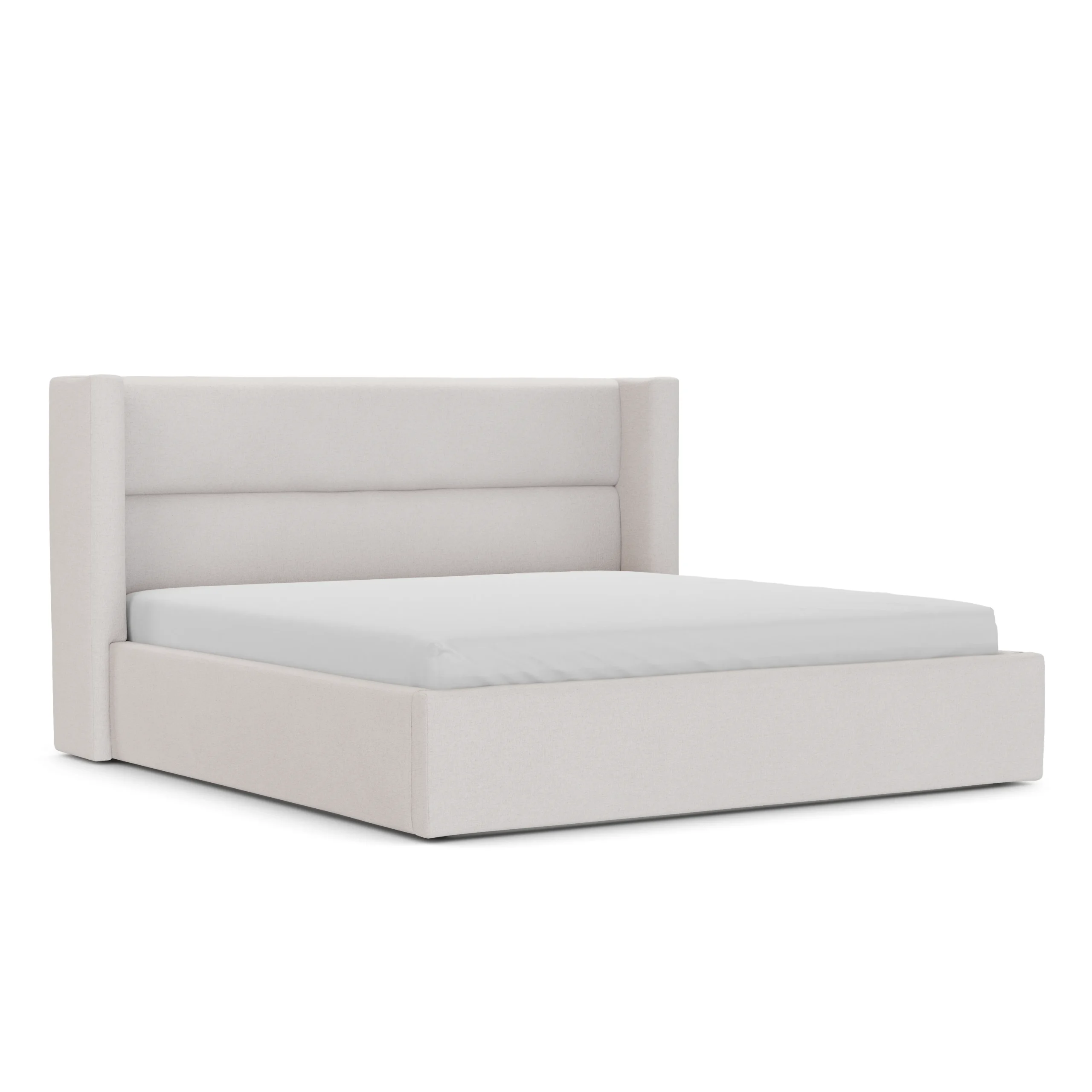 Calabri King Upholstered Bed - Napa White - Image 3