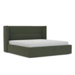 Calabri King Velvet Bed - Hale Fir Green