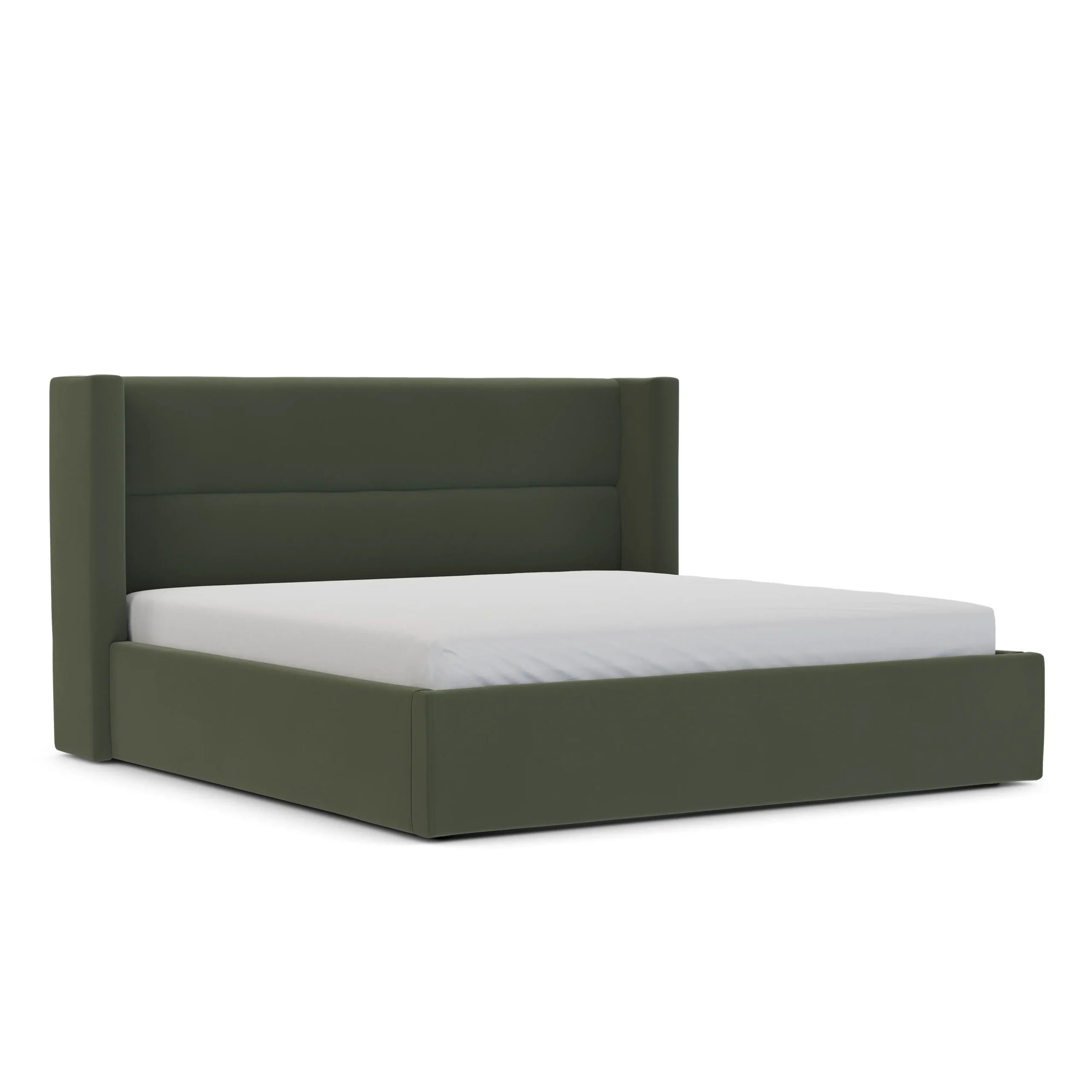 Calabri King Velvet Bed - Hale Fir Green - Image 2