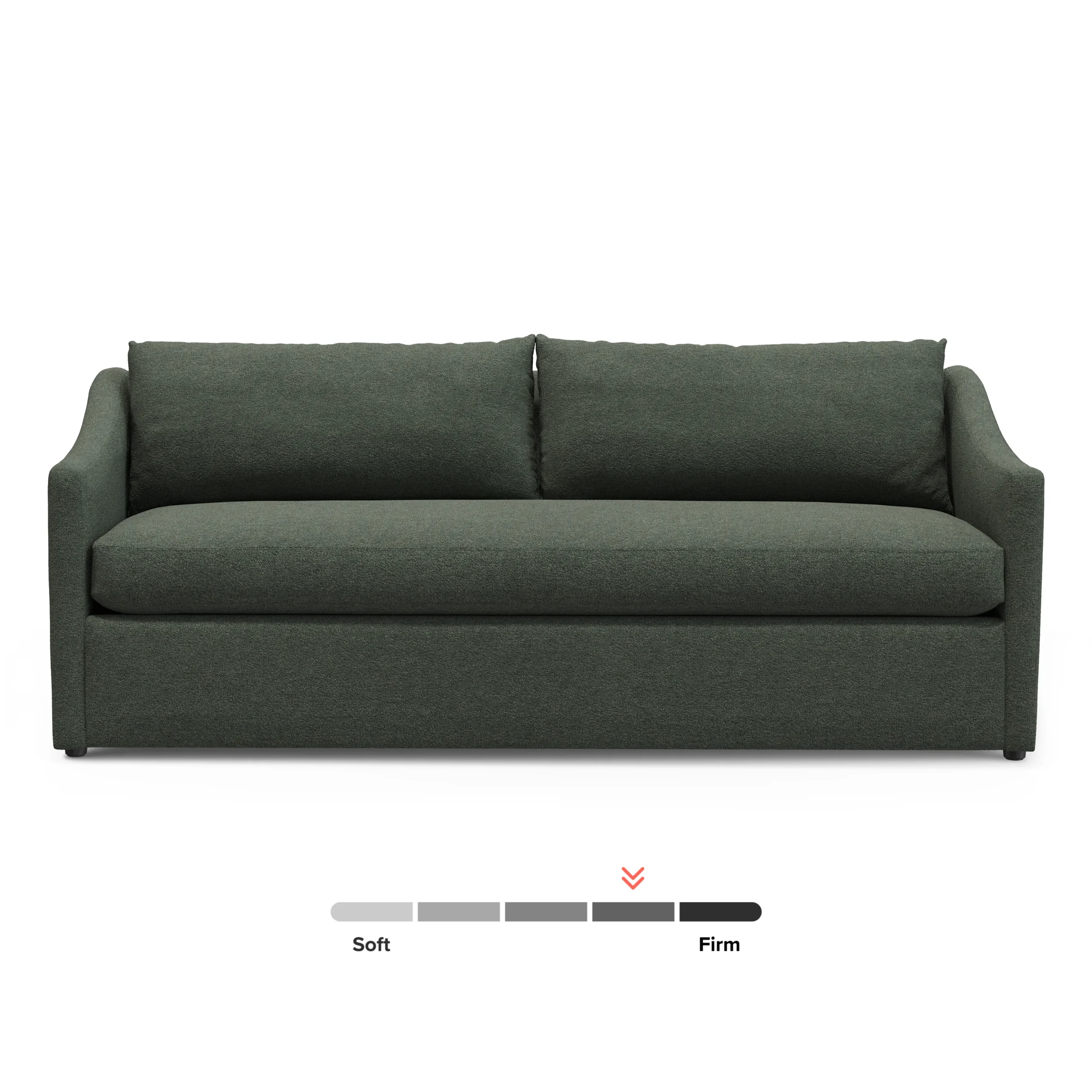 Landry 84.5_ Sofa Bed - Green Wool Bouclé - Image 12