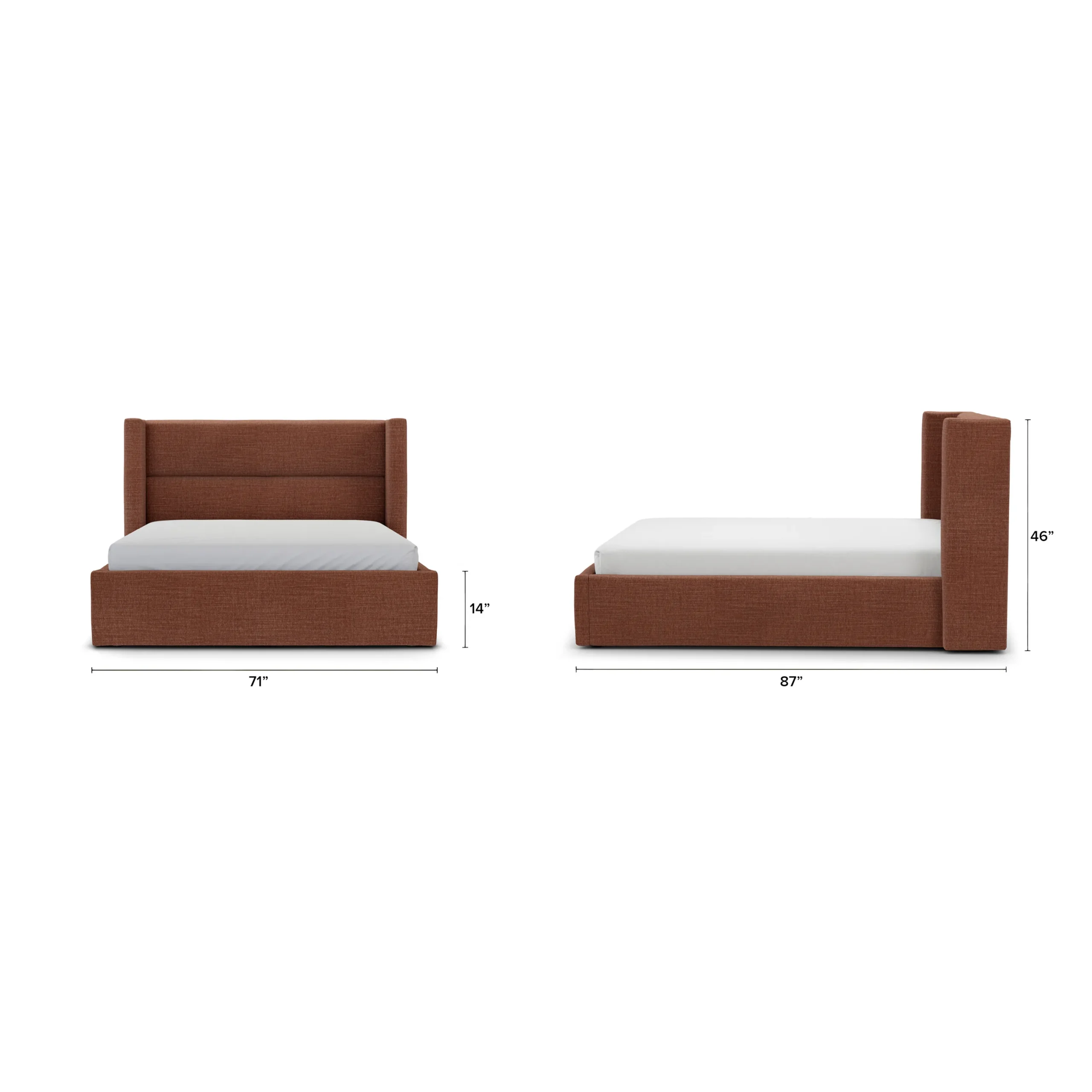 Calabri Queen Upholstered Bed - Napa Rust - Image 3