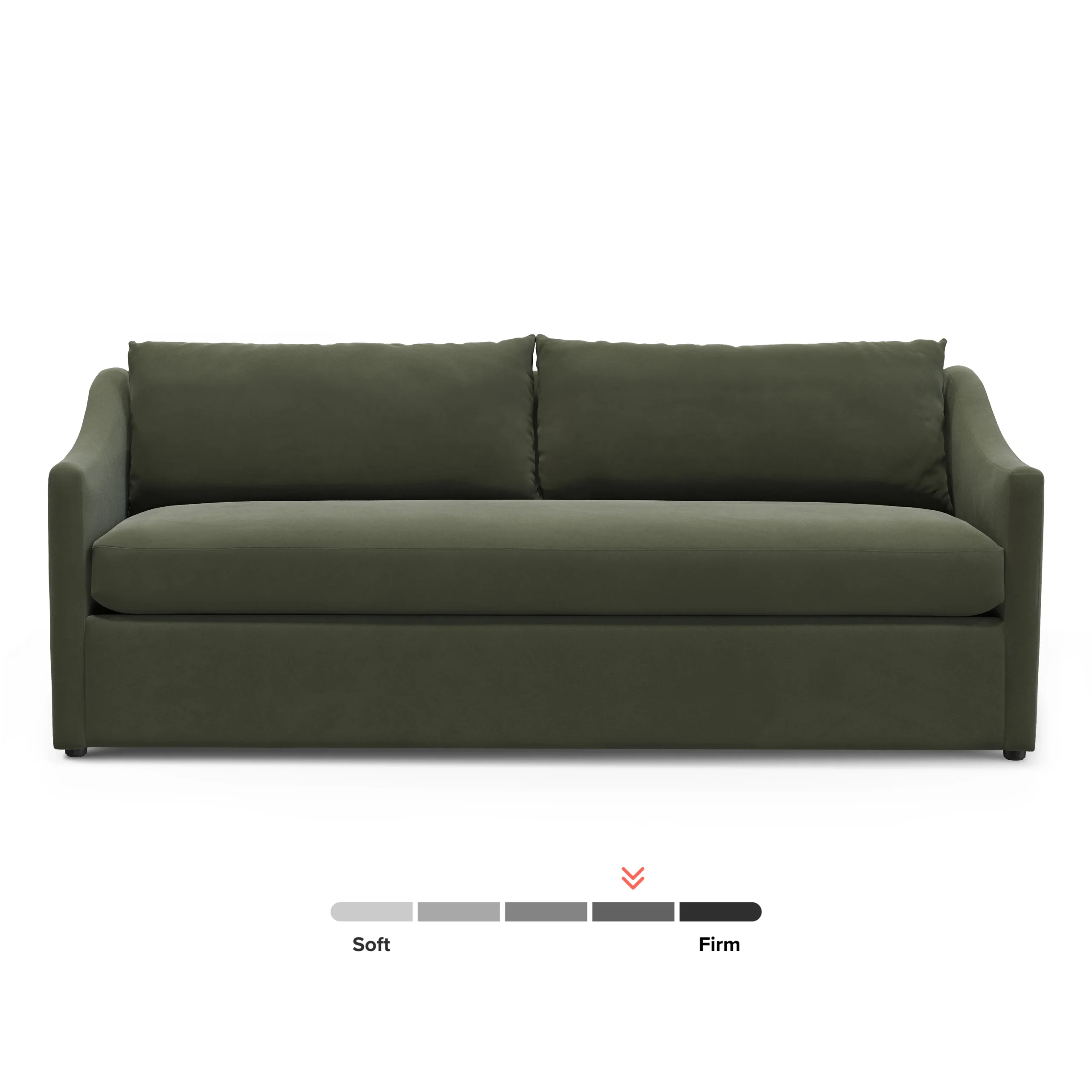 Landry 84.5_ Velvet Sofa Bed - Hale Fir Green - Image 4