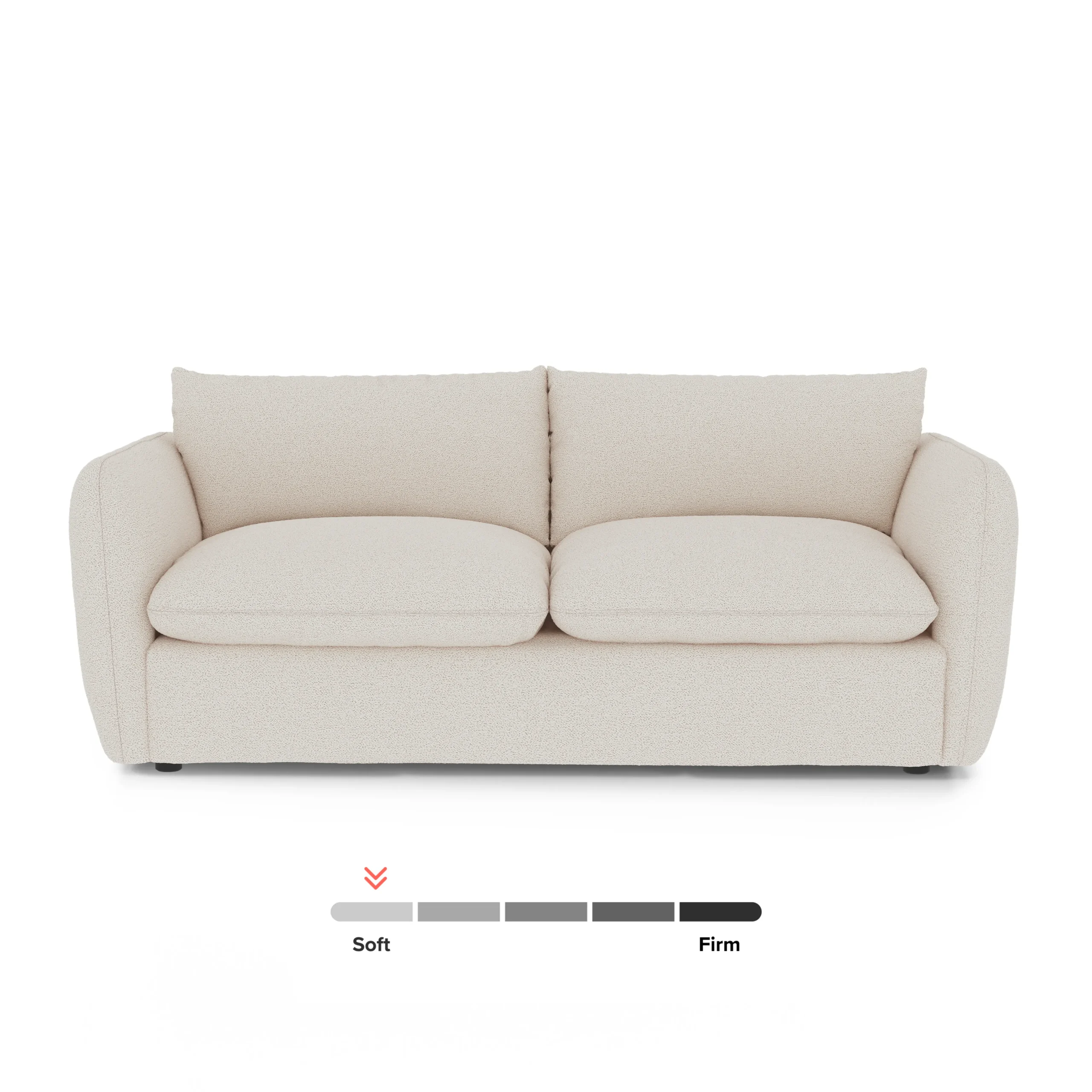 Leigh 86_ Sofa Bed - Ivory Wool Bouclé - Image 6