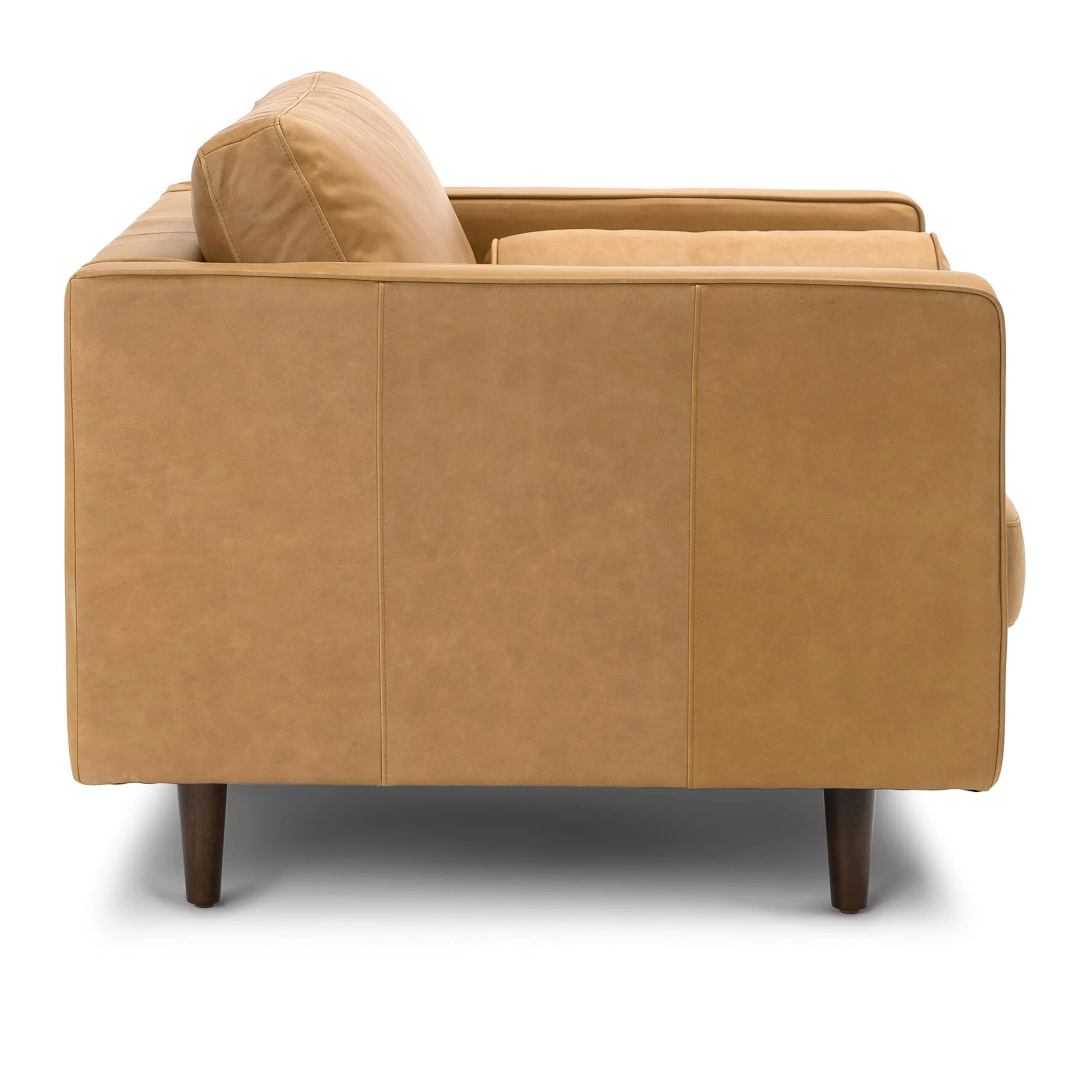 Sven 42_ Tufted Leather Lounge Chair - Charme Tan - Image 10